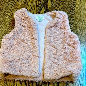 Mud Pie Mauve Pink Baby Girl Sherpa Vest 12-18 Months